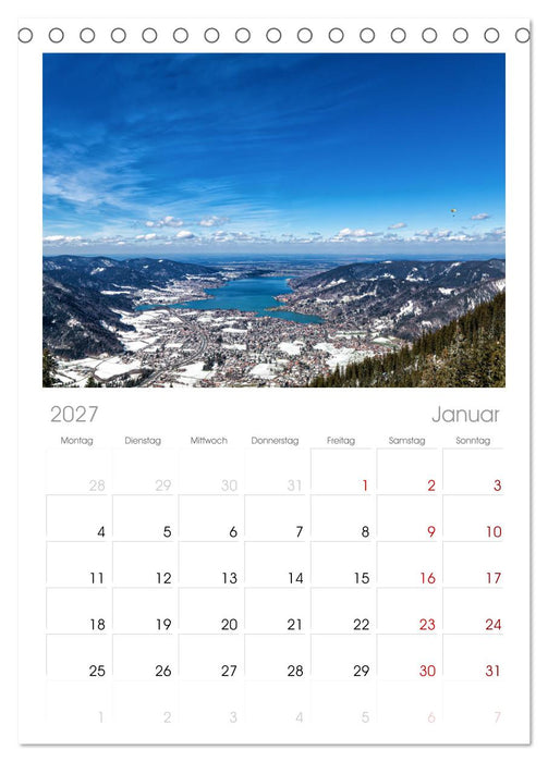 Malerischer Tegernsee (CALVENDO Tischplaner A5H 2027)