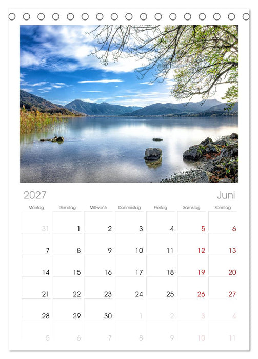 Malerischer Tegernsee (CALVENDO Tischplaner A5H 2027)