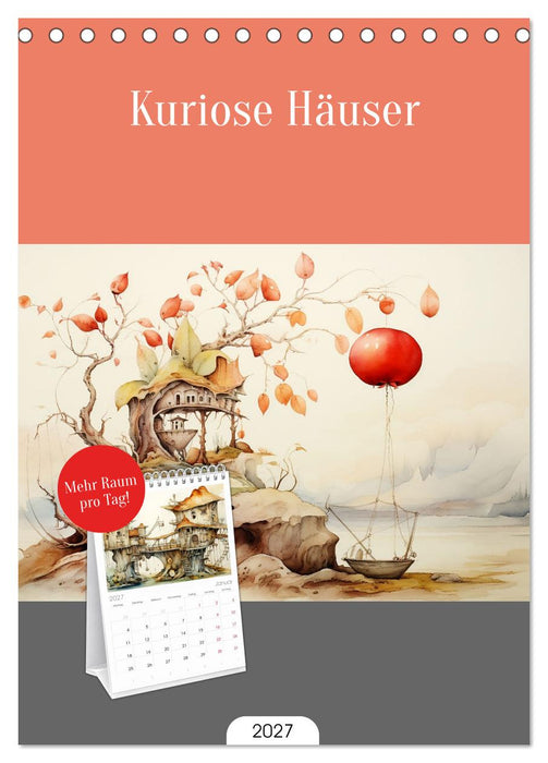 Kuriose Häuser (CALVENDO Tischplaner A5H 2027)