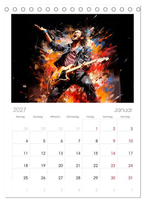 ROCK Spüre die grenzenlose Power (CALVENDO Tischplaner A5H 2027)
