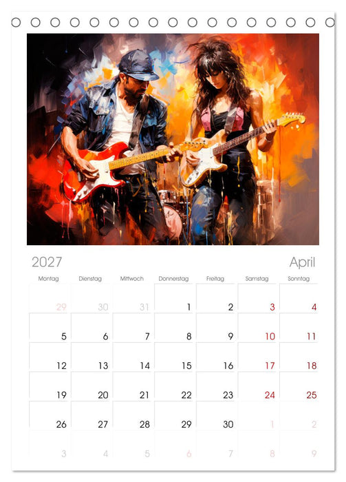 ROCK Spüre die grenzenlose Power (CALVENDO Tischplaner A5H 2027)