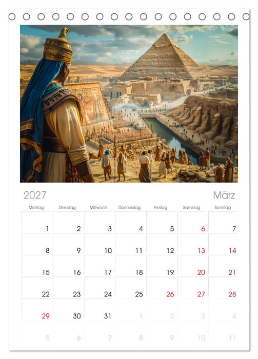 Im Schatten der Pyramidern (CALVENDO Tischplaner A5H 2027)