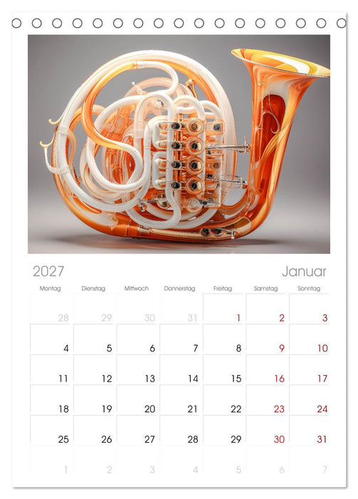 Abstrakte Instrumente (CALVENDO Tischplaner A5H 2027)