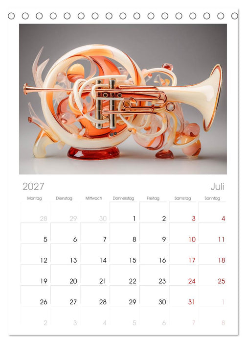 Abstrakte Instrumente (CALVENDO Tischplaner A5H 2027)