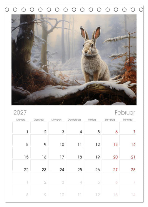 Hasenliebe (CALVENDO Tischplaner A5H 2027)