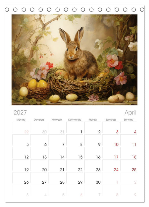 Hasenliebe (CALVENDO Tischplaner A5H 2027)