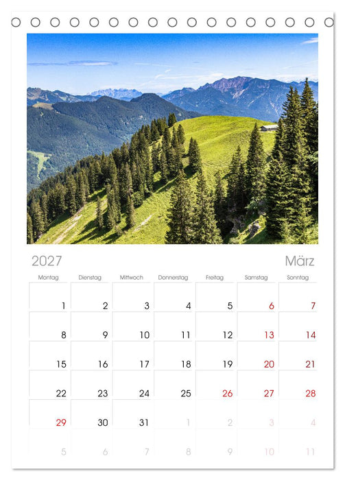 Magischer Tegernsee (CALVENDO Tischplaner A5H 2027)