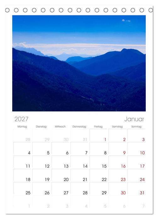 Mangfallgebirge (CALVENDO Tischplaner A5H 2027)