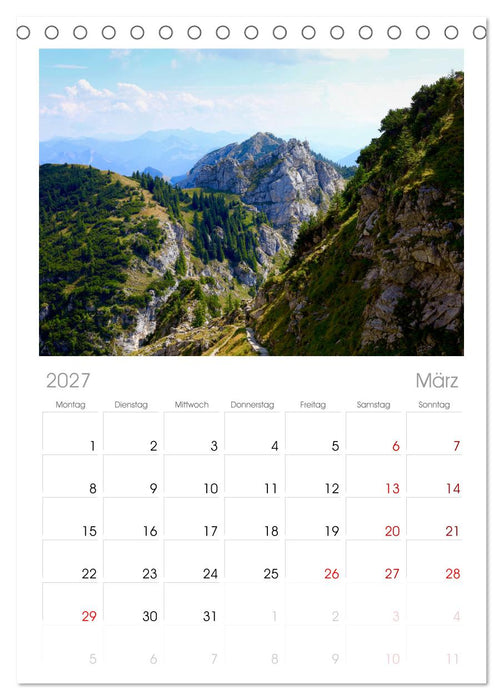 Mangfallgebirge (CALVENDO Tischplaner A5H 2027)