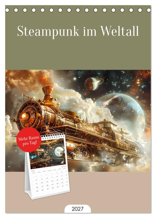 Steampunk im Weltall (CALVENDO Tischplaner A5H 2027)
