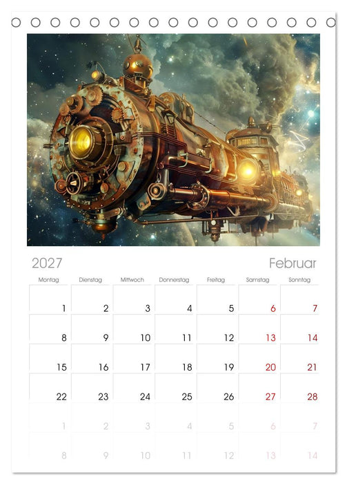 Steampunk im Weltall (CALVENDO Tischplaner A5H 2027)