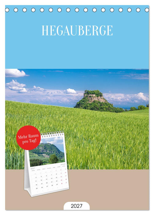 HEGAUBERGE (CALVENDO Tischplaner A5H 2027)