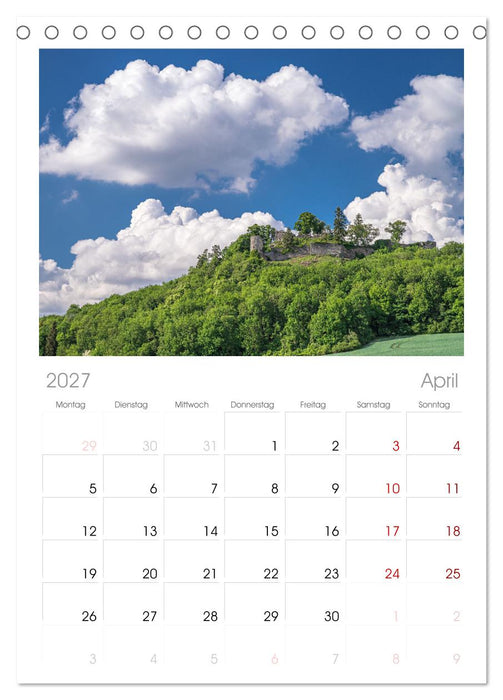 HEGAUBERGE (CALVENDO Tischplaner A5H 2027)