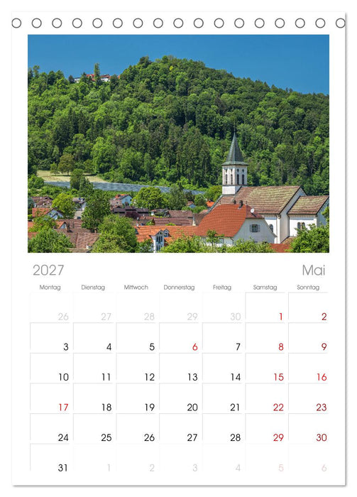 HEGAUBERGE (CALVENDO Tischplaner A5H 2027)