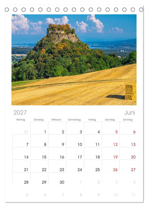 HEGAUBERGE (CALVENDO Tischplaner A5H 2027)