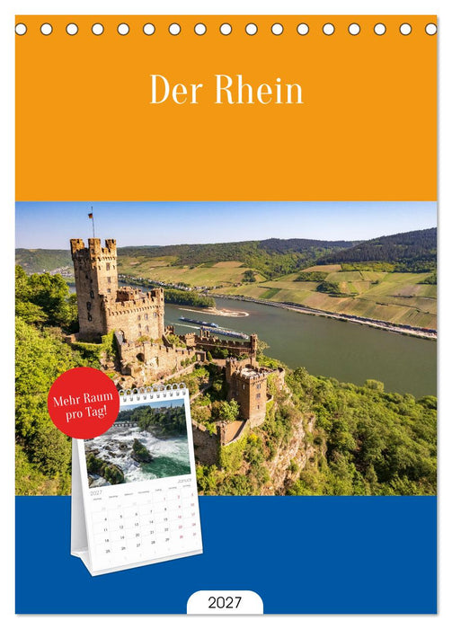 Der Rhein (CALVENDO Tischplaner A5H 2027)