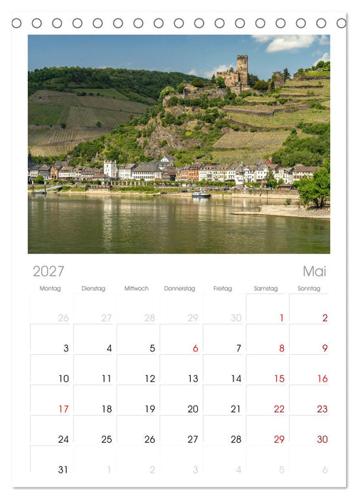 Der Rhein (CALVENDO Tischplaner A5H 2027)