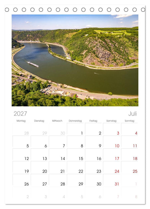 Der Rhein (CALVENDO Tischplaner A5H 2027)