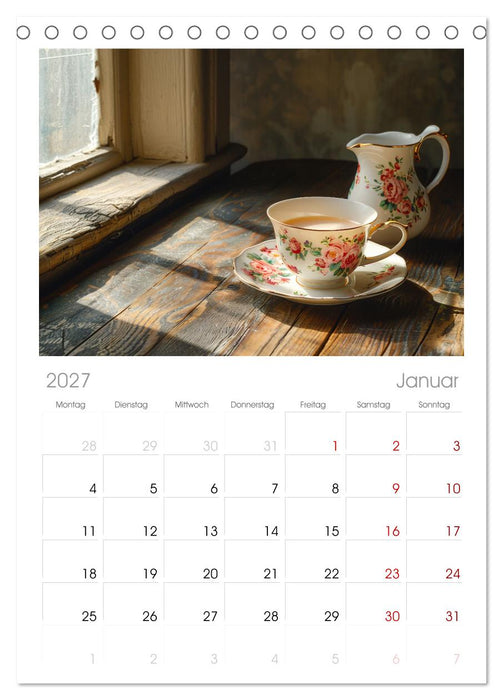 Teezeit Träume (CALVENDO Tischplaner A5H 2027)
