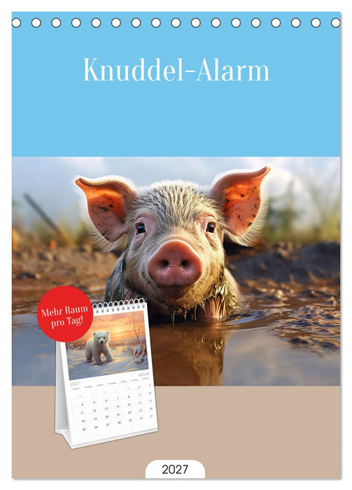 Knuddel-Alarm (CALVENDO Tischplaner A5H 2027)
