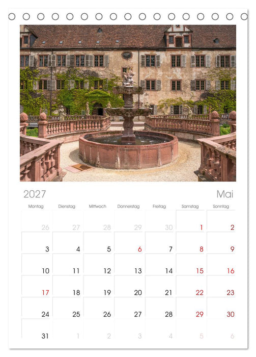 Faszination Kloster (CALVENDO Tischplaner A5H 2027)