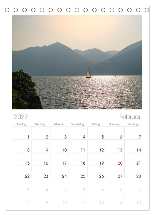 Romantischer Lago d'Iseo (CALVENDO Tischplaner A5H 2027)