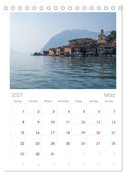 Romantischer Lago d'Iseo (CALVENDO Tischplaner A5H 2027)