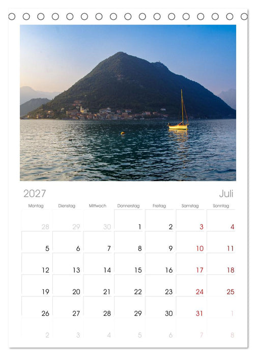 Romantischer Lago d'Iseo (CALVENDO Tischplaner A5H 2027)
