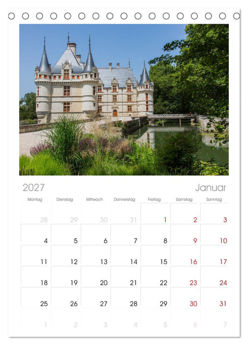 Blickpunkte der Loire (CALVENDO Tischplaner A5H 2027)