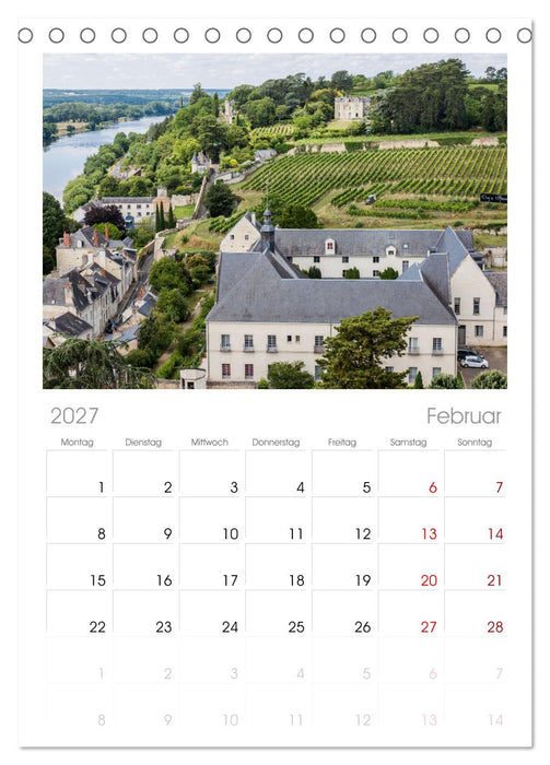 Blickpunkte der Loire (CALVENDO Tischplaner A5H 2027)