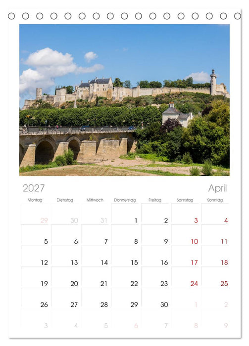 Blickpunkte der Loire (CALVENDO Tischplaner A5H 2027)