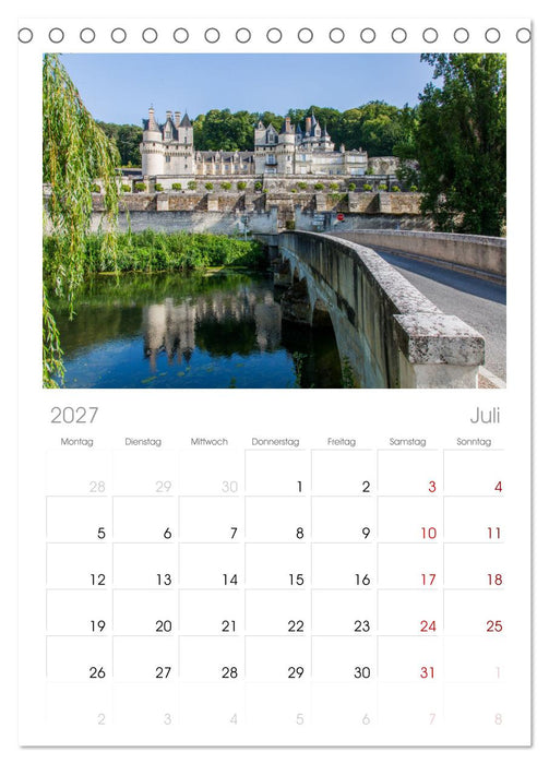 Blickpunkte der Loire (CALVENDO Tischplaner A5H 2027)