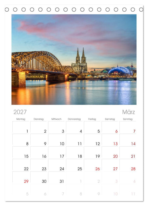 Wunderschönes Köln (CALVENDO Tischplaner A5H 2027)