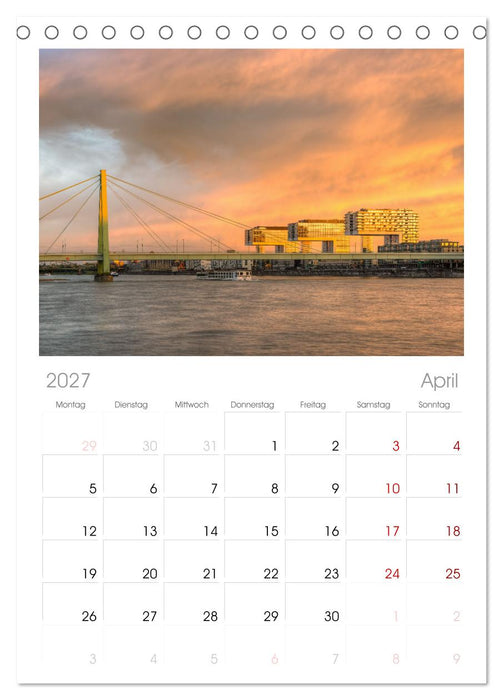 Wunderschönes Köln (CALVENDO Tischplaner A5H 2027)