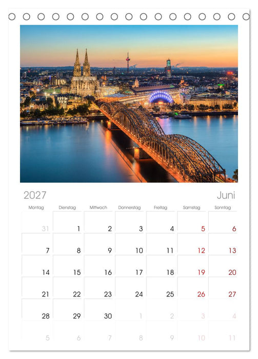 Wunderschönes Köln (CALVENDO Tischplaner A5H 2027)
