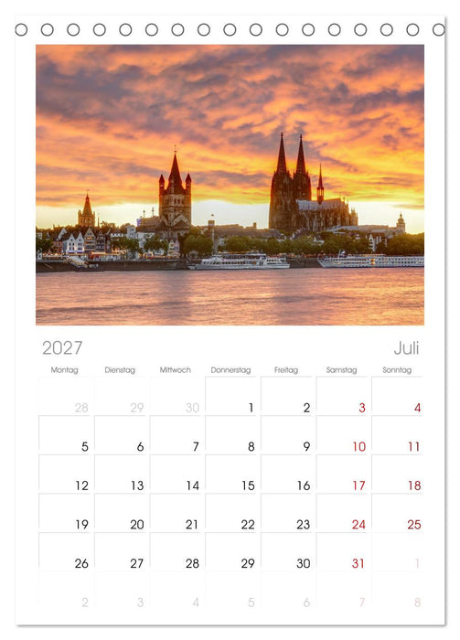 Wunderschönes Köln (CALVENDO Tischplaner A5H 2027)