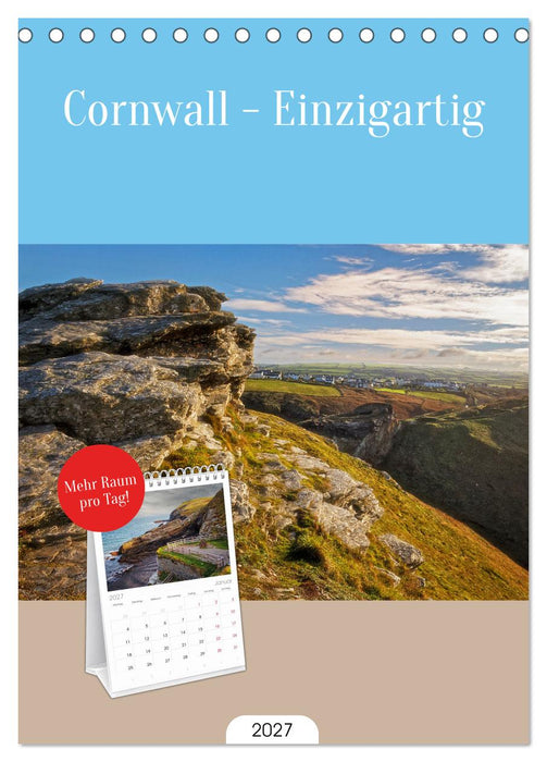 Cornwall - Einzigartig (CALVENDO Tischplaner A5H 2027)