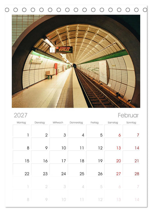 Bunt im Untergrund (CALVENDO Tischplaner A5H 2027)