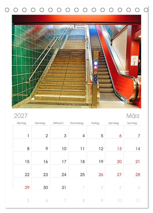 Bunt im Untergrund (CALVENDO Tischplaner A5H 2027)