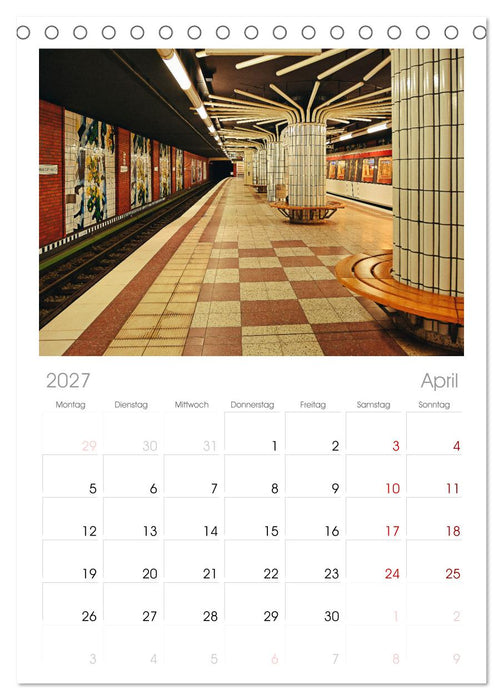 Bunt im Untergrund (CALVENDO Tischplaner A5H 2027)