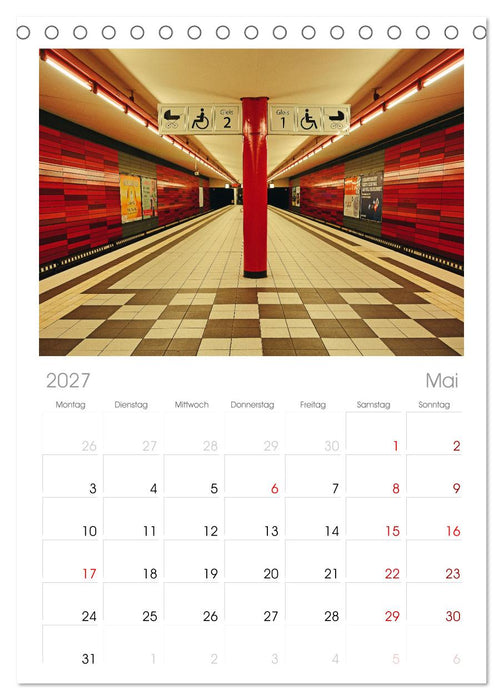 Bunt im Untergrund (CALVENDO Tischplaner A5H 2027)