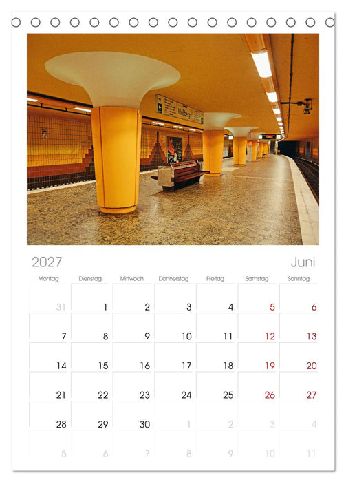 Bunt im Untergrund (CALVENDO Tischplaner A5H 2027)