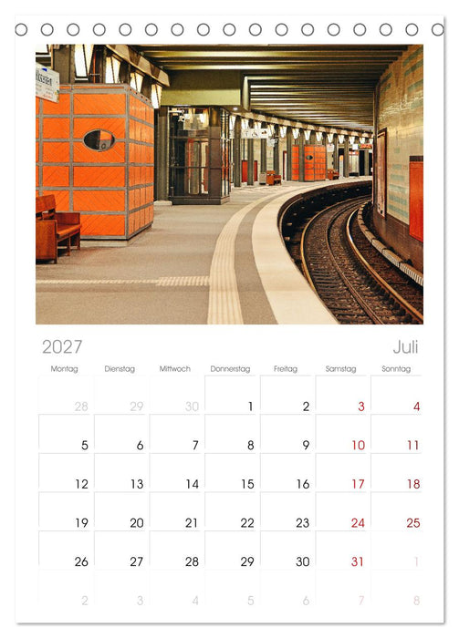 Bunt im Untergrund (CALVENDO Tischplaner A5H 2027)