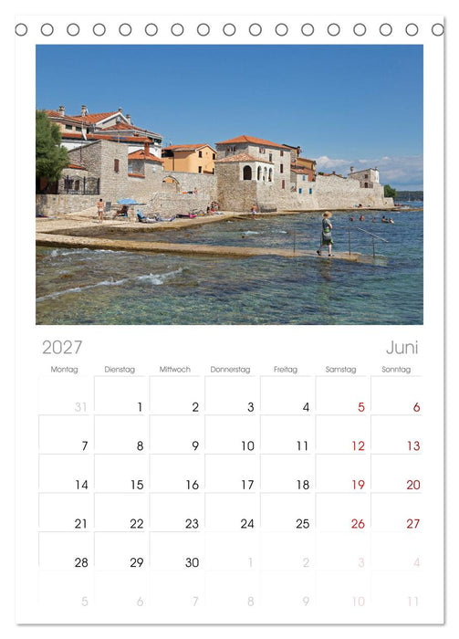 sonniges Istrien (CALVENDO Tischplaner A5H 2027)