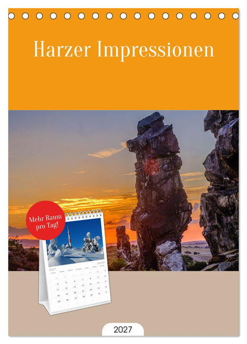 Harzer Impressionen (CALVENDO Tischplaner A5H 2027)