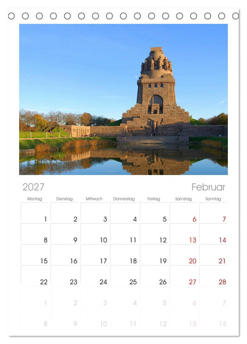 Reise durch Leipzig (CALVENDO Tischplaner A5H 2027)