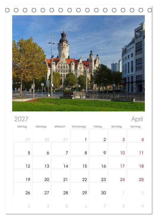 Reise durch Leipzig (CALVENDO Tischplaner A5H 2027)