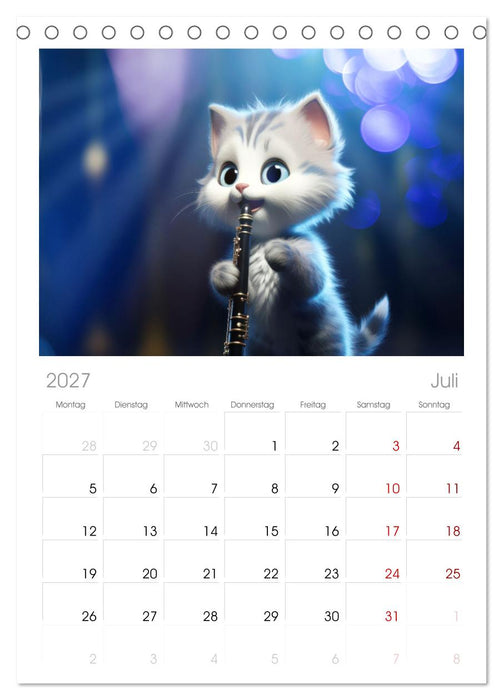 CatDogBand (CALVENDO Tischplaner A5H 2027)