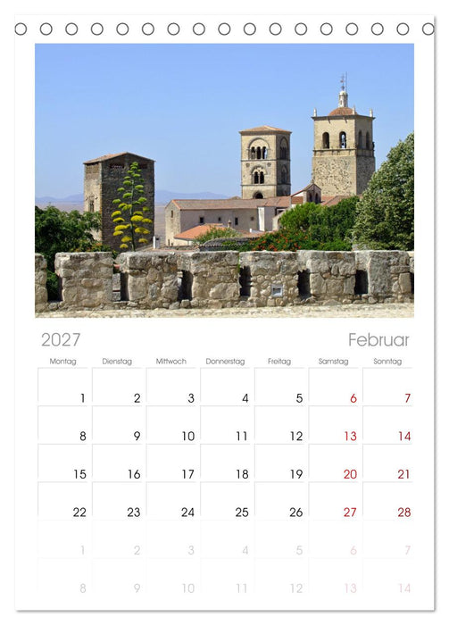 Extremadura Spanien (CALVENDO Tischplaner A5H 2027)