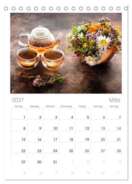 It's Tea Time (CALVENDO Tischplaner A5H 2027)
